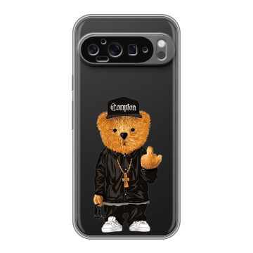 Силиконовый чехол на Google Pixel 9 Pro XL с принтом Плюшевый медведь