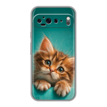 Силиконовый чехол на Google Pixel 9 Pro XL с принтом котенок