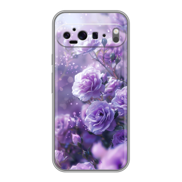 Силиконовый чехол на Google Pixel 9 Pro XL с принтом Розы цветы Силиконовый чехол на Google Pixel 9 Pro XL с принтом Розы цветы