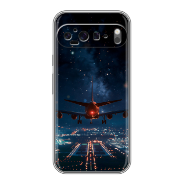Силиконовый чехол на Google Pixel 9 Pro XL с принтом самолет