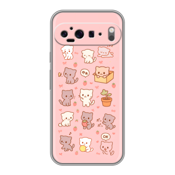 Силиконовый чехол на Google Pixel 9 Pro XL с принтом Hello Kitty Хелоу Кити