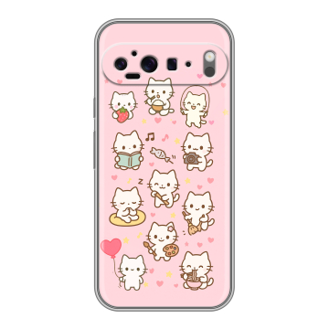 Силиконовый чехол на Google Pixel 9 Pro XL с принтом Hello Kitty Хелоу Кити