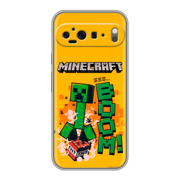 Силиконовый чехол на Google Pixel 9 Pro XL с принтом Майнкрафт Minecraft