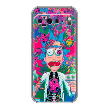 Силиконовый чехол на Google Pixel 9 Pro XL с принтом Рик и Морти Rick Morty