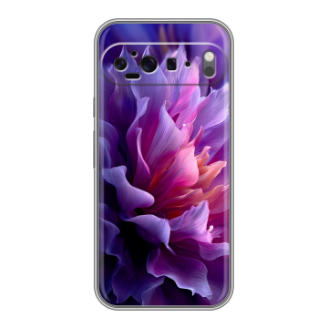 Силиконовый чехол на Google Pixel 9 Pro XL с принтом женский цветы