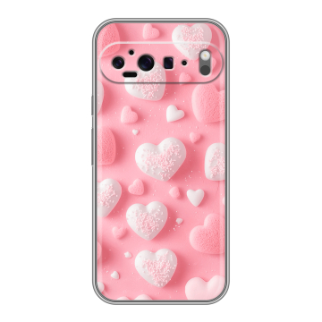 Силиконовый чехол на Google Pixel 9 Pro XL с принтом Сердечки