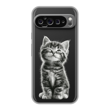 Силиконовый чехол на Google Pixel 9 Pro XL с принтом Котенок