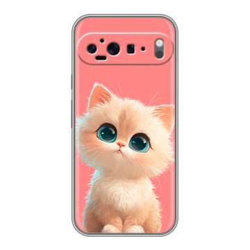 Силиконовый чехол на Google Pixel 9 Pro XL с принтом Розовый котенок Силиконовый чехол на Google Pixel 9 Pro XL с принтом Розовый котенок