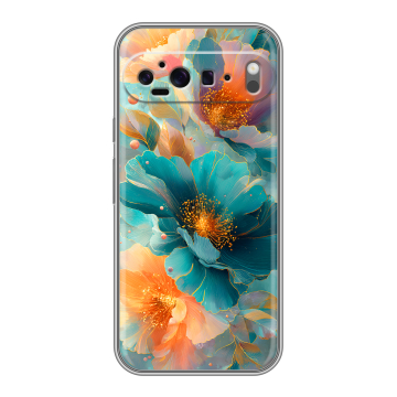 Силиконовый чехол на Google Pixel 9 Pro XL с принтом Цветы Силиконовый чехол на Google Pixel 9 Pro XL с принтом Цветы