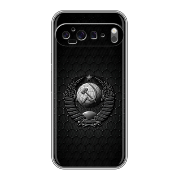 Силиконовый чехол на Google Pixel 9 Pro XL с принтом Герб Флаг СССР