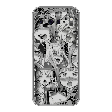 Силиконовый чехол на Google Pixel 9 Pro XL с принтом Ahegao Ахегао Аниме