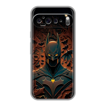 Силиконовый чехол на Google Pixel 9 Pro XL с принтом Batman Бэтмен