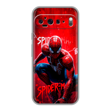 Силиконовый чехол на Google Pixel 9 Pro XL с принтом Spiderman Человек паук Силиконовый чехол на Google Pixel 9 Pro XL с принтом Spiderman Человек паук
