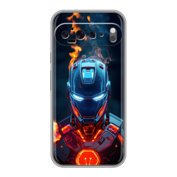 Силиконовый чехол на Google Pixel 9 Pro XL с принтом IronMan Железный человек