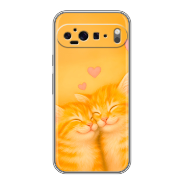 Силиконовый чехол на Google Pixel 9 Pro XL с принтом Милые котята