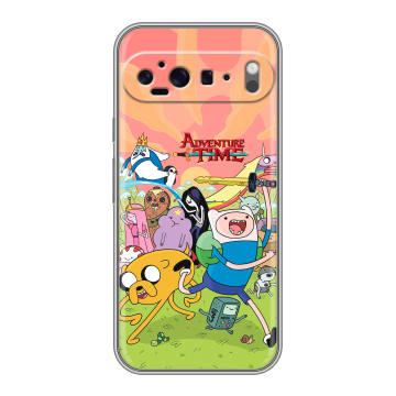 Силиконовый чехол на Google Pixel 9 Pro XL с принтом Adventure time Время приключений