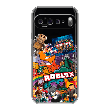Силиконовый чехол на Google Pixel 9 Pro XL с принтом Roblox Роблокс