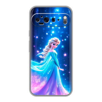 Силиконовый чехол на Google Pixel 9 Pro XL с принтом Холодное сердце Frozen