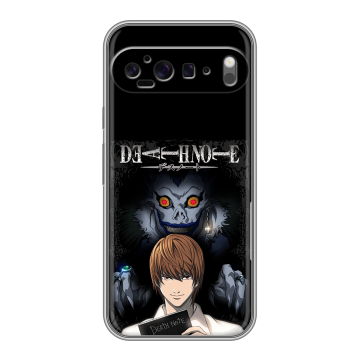Силиконовый чехол на Google Pixel 9 Pro XL с принтом Death note Тетрадь смерти