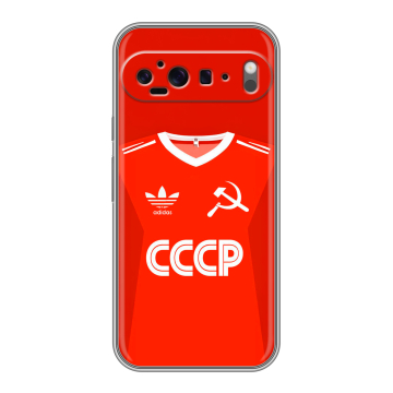 Силиконовый чехол на Google Pixel 9 Pro XL с принтом Флаг Герб СССР
