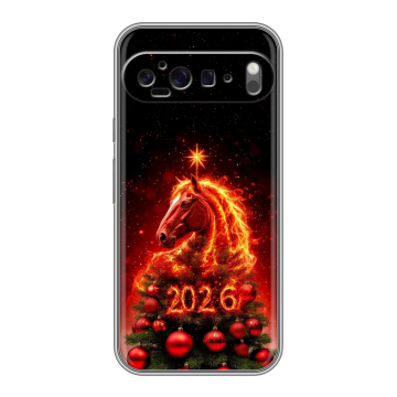 Силиконовый чехол на Google Pixel 9 Pro XL с принтом Новый год Силиконовый чехол на Google Pixel 9 Pro XL с принтом Новый год