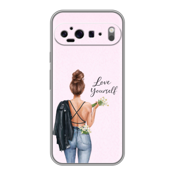 Силиконовый чехол на Google Pixel 9 Pro XL с принтом женский