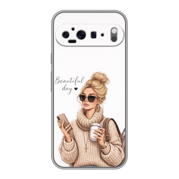 Силиконовый чехол на Google Pixel 9 Pro XL с принтом женский