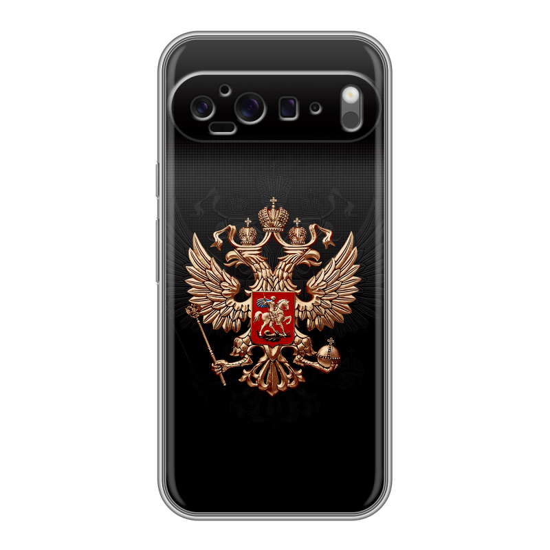 Силиконовый чехол на Google Pixel 9 Pro XL с принтом Герб России Силиконовый чехол на Google Pixel 9 Pro XL с принтом Герб России