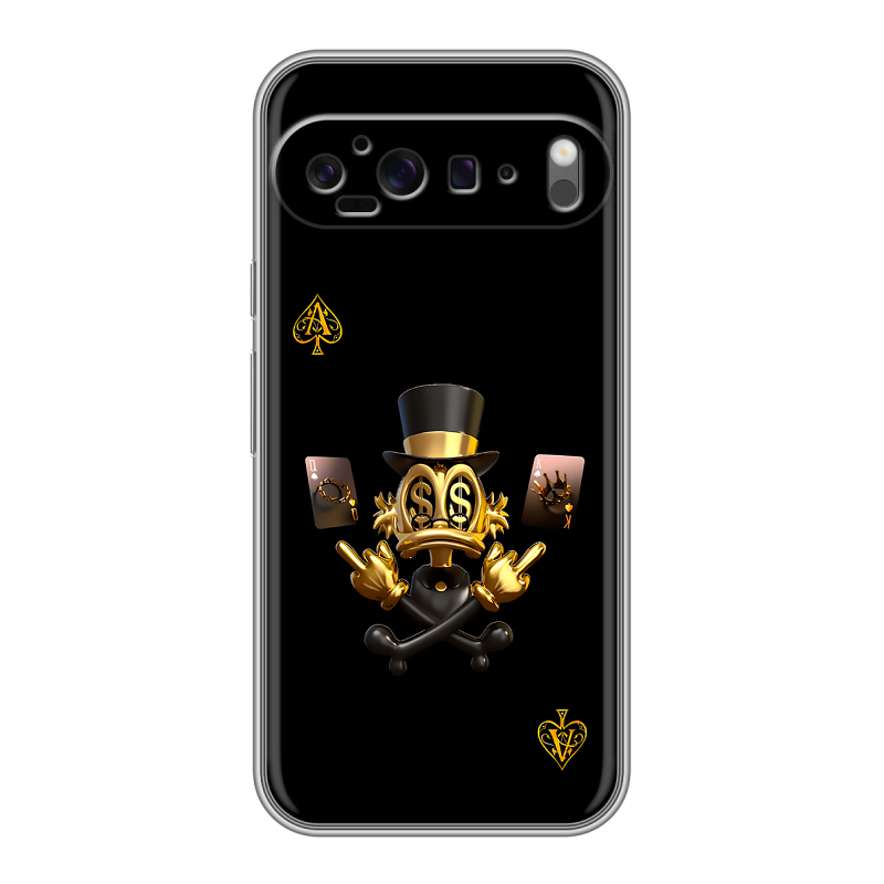 Силиконовый чехол на Google Pixel 9 Pro XL с принтом Золотой скрудж макдак Силиконовый чехол на Google Pixel 9 Pro XL с принтом Золотой скрудж макдак