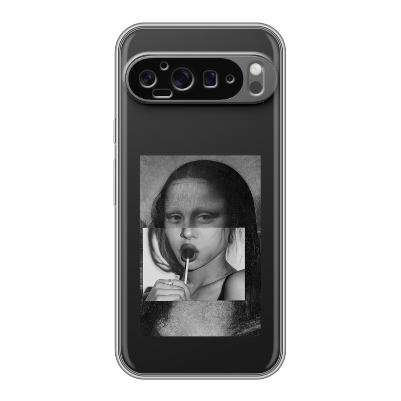 Силиконовый чехол на Google Pixel 9 Pro XL с принтом Мона Лиза Силиконовый чехол на Google Pixel 9 Pro XL с принтом Мона Лиза