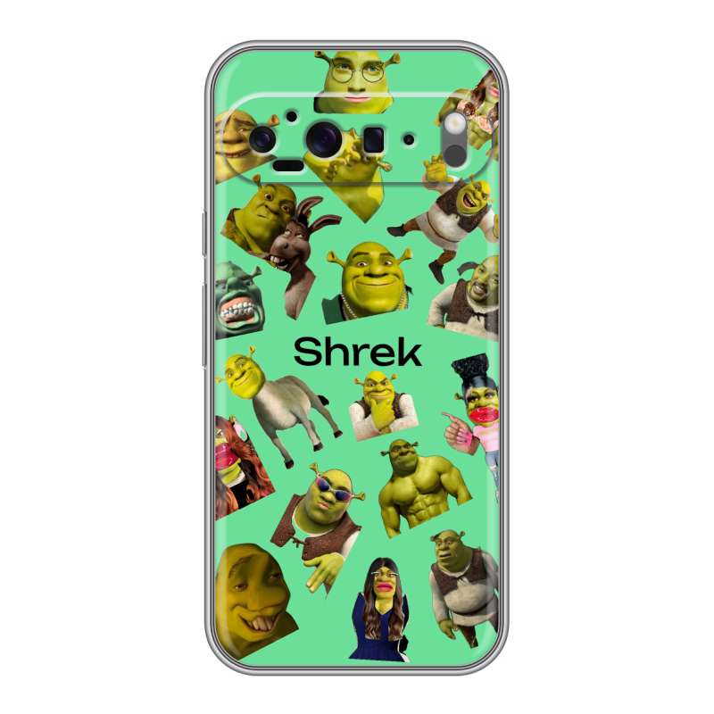 Силиконовый чехол на Google Pixel 9 Pro XL с принтом Шрек Shrek Силиконовый чехол на Google Pixel 9 Pro XL с принтом Шрек Shrek