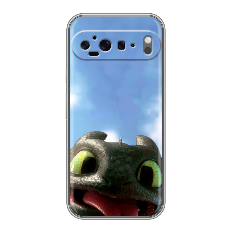 Силиконовый чехол на Google Pixel 9 Pro XL с принтом Как приручить дракона Силиконовый чехол на Google Pixel 9 Pro XL с принтом Как приручить дракона