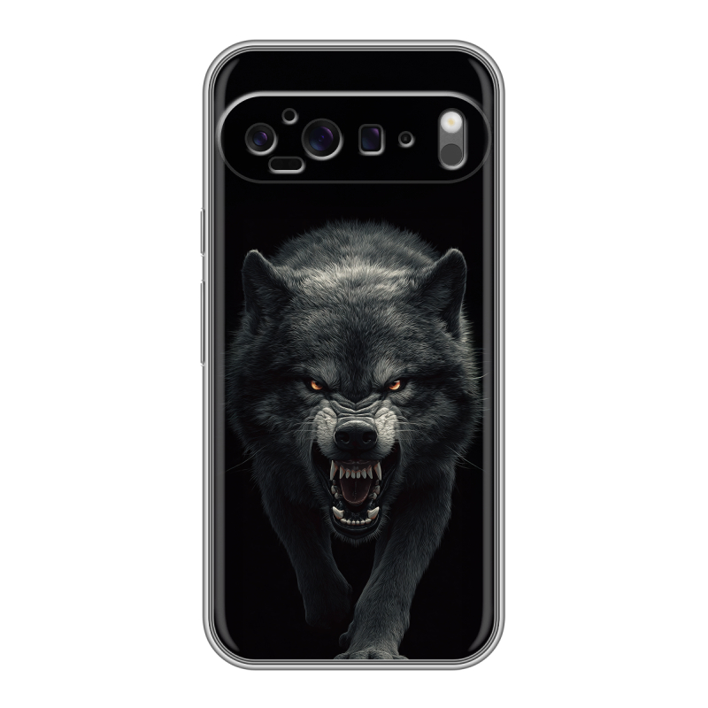 Силиконовый чехол на Google Pixel 9 Pro XL с принтом Волк Силиконовый чехол на Google Pixel 9 Pro XL с принтом Волк