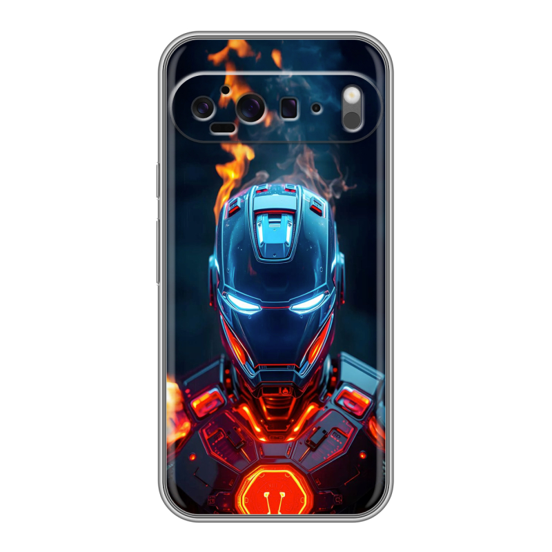 Силиконовый чехол на Google Pixel 9 Pro XL с принтом IronMan Железный человек Силиконовый чехол на Google Pixel 9 Pro XL с принтом IronMan Железный человек