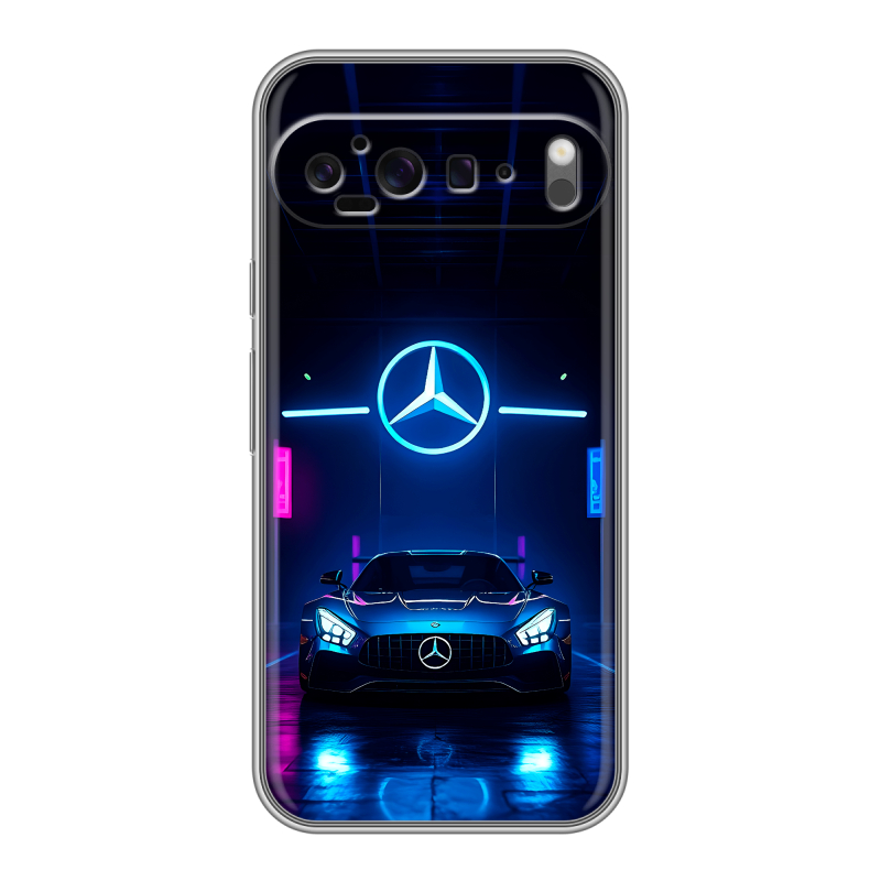 Силиконовый чехол на Google Pixel 9 Pro XL с принтом Mercedes Мерседес Силиконовый чехол на Google Pixel 9 Pro XL с принтом Mercedes Мерседес