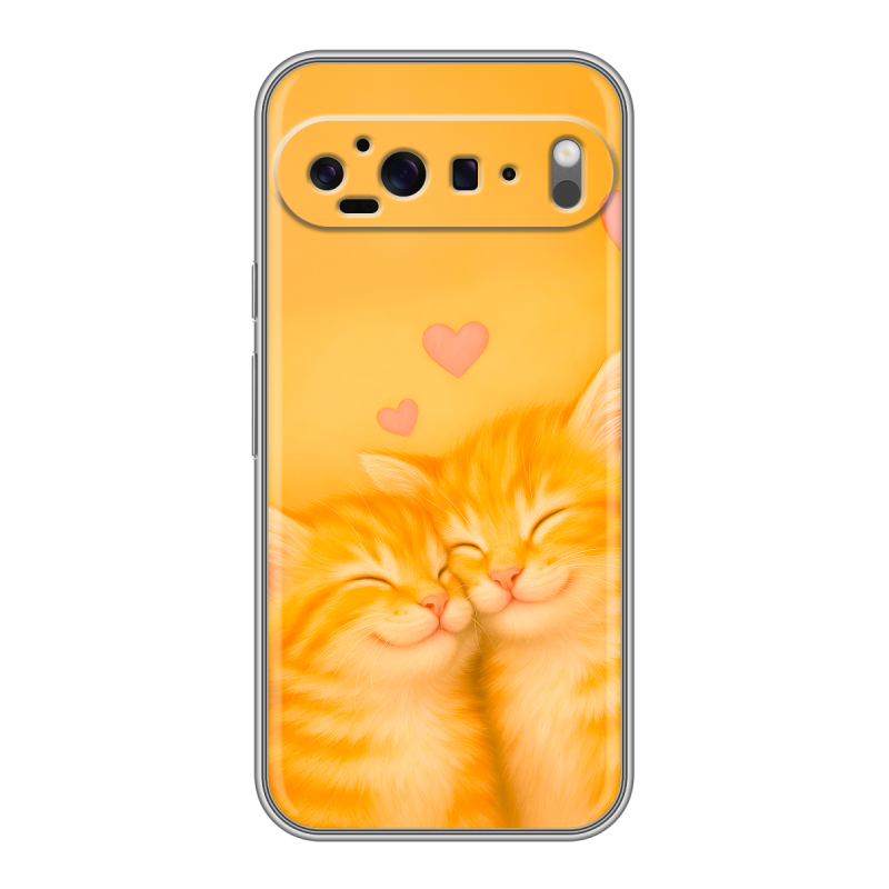 Силиконовый чехол на Google Pixel 9 Pro XL с принтом Милые котята Силиконовый чехол на Google Pixel 9 Pro XL с принтом Милые котята