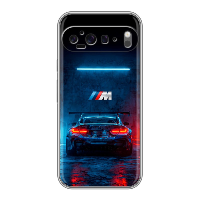 Силиконовый чехол на Google Pixel 9 Pro XL с принтом BMW БМВ Силиконовый чехол на Google Pixel 9 Pro XL с принтом BMW БМВ