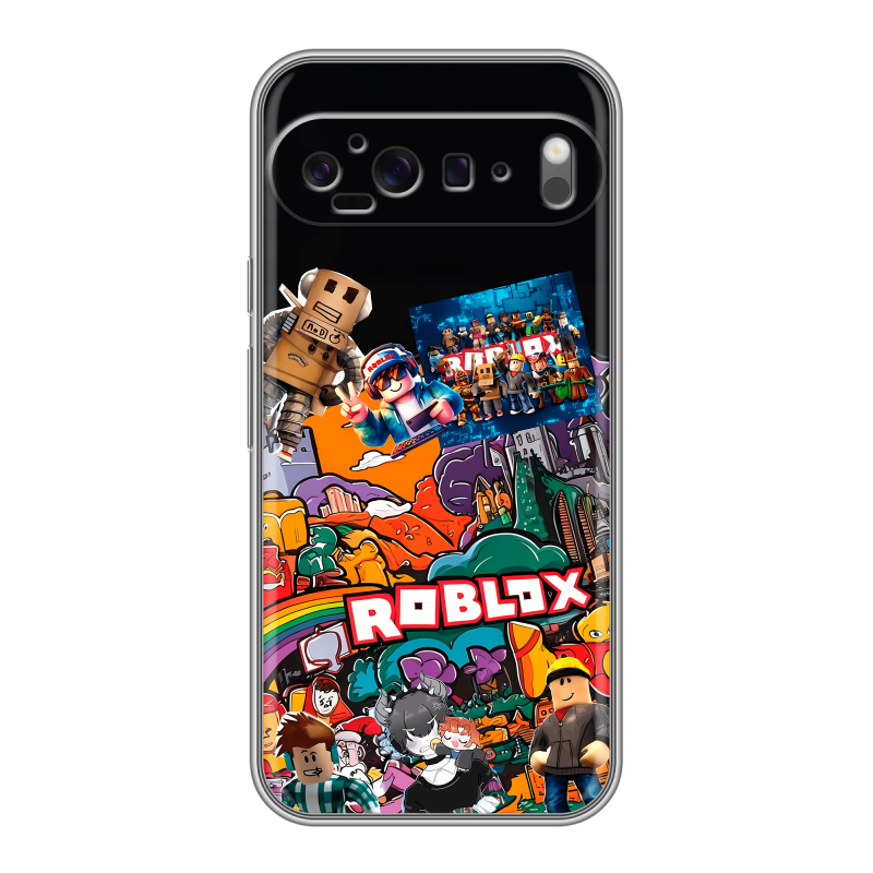Силиконовый чехол на Google Pixel 9 Pro XL с принтом Roblox Роблокс Силиконовый чехол на Google Pixel 9 Pro XL с принтом Roblox Роблокс