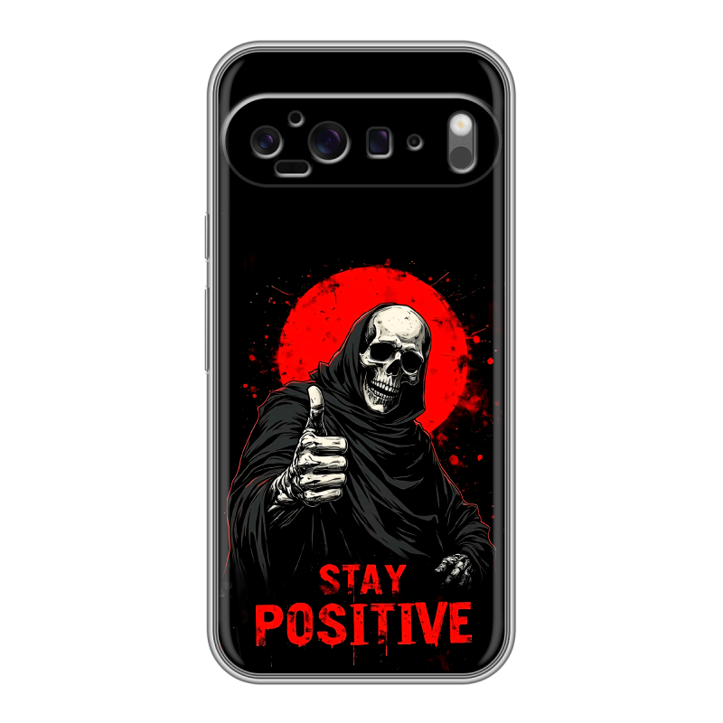 Силиконовый чехол на Google Pixel 9 Pro XL с принтом смешной скелет Силиконовый чехол на Google Pixel 9 Pro XL с принтом смешной скелет
