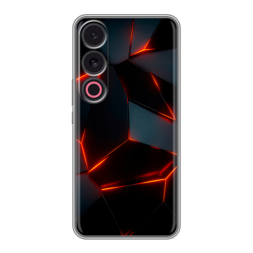 Силиконовый чехол на Meizu 21 с принтом Яркие абстракции