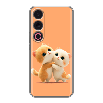 Силиконовый чехол на Meizu 21 с принтом Милые котики