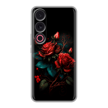 Силиконовый чехол на Meizu 21 с принтом Розы красные Силиконовый чехол на Meizu 21 с принтом Розы красные