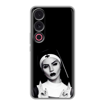Силиконовый чехол на Meizu 21 с принтом монашка