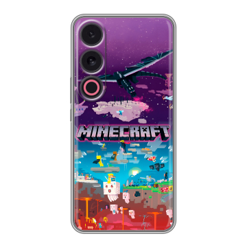 Силиконовый чехол на Meizu 21 с принтом Майнкрафт Minecraft