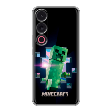 Силиконовый чехол на Meizu 21 с принтом Майнкрафт Minecraft