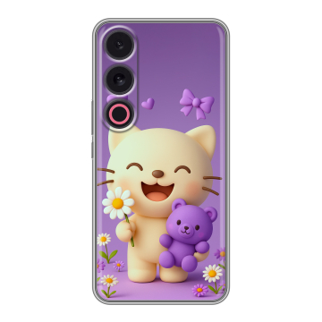 Силиконовый чехол на Meizu 21 с принтом для девочек