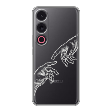 Силиконовый чехол на Meizu 21 с принтом Сотворение мира