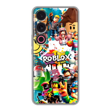 Силиконовый чехол на Meizu 21 с принтом Roblox Роблокс