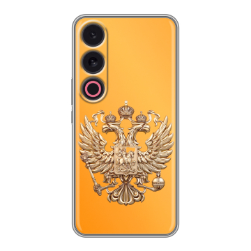 Силиконовый чехол на Meizu 21 с принтом Герб Флаг России