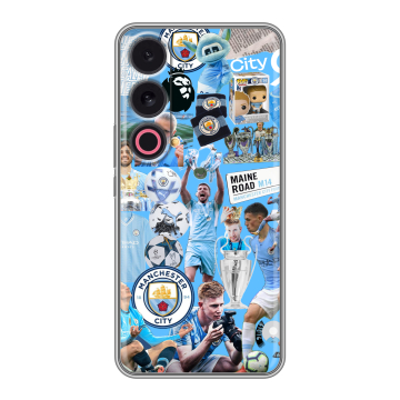 Силиконовый чехол на Meizu 21 с принтом Man City Манчестер Сити